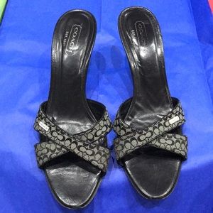 Coach strapless heel sandals